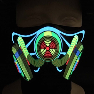 Musik aktiveret LED fest maske